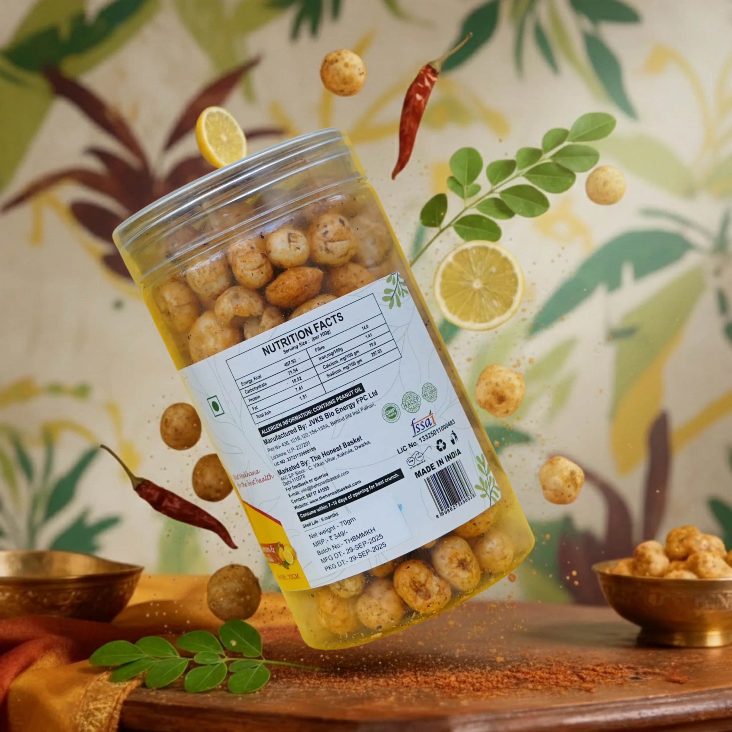 Moringa Lemon Chilli Makhana