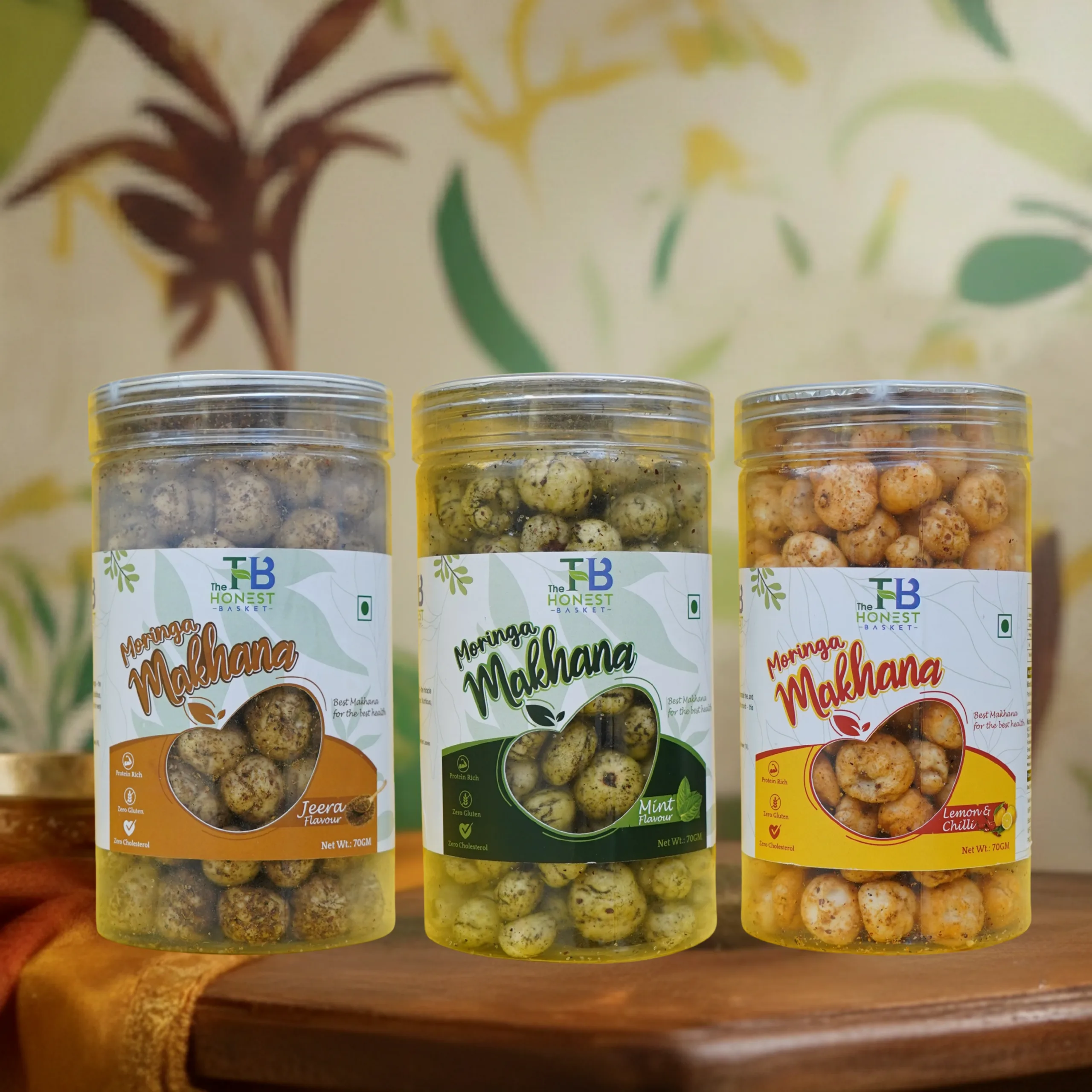 Moringa Makhana – 3  (Lemon Chilli | Jeera | Mint)