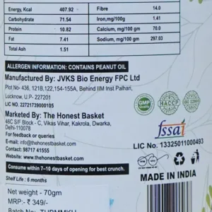 Moringa Lemon Chilli Makhana Nutrition Facts