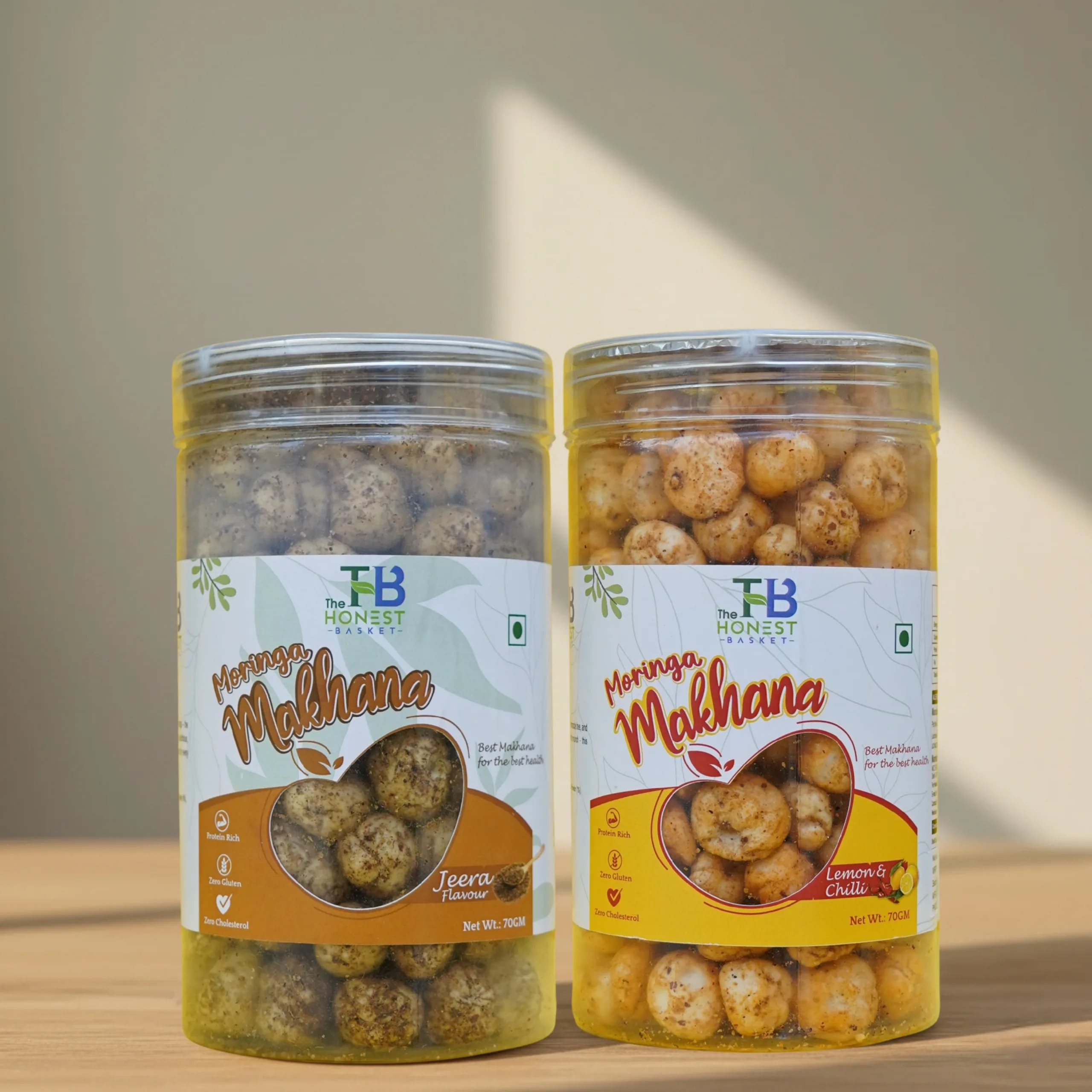 Moringa Jeera + Lemon Chilli Makhana
